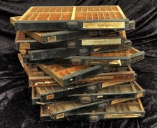 1x Setzkasten Schublade Holz original aus Druckerei Holzschublade Deko vintage .