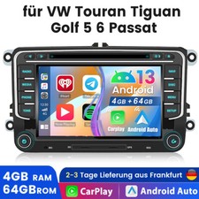 Für VW GOLF 5 6 Touran Passat Tiguan Autoradio 2DIN Android 13 4+64GB DVD CD USB