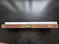 Wasserwaage Holz Messing Alt Antik Werkstattbedarf Messtechnik Werkzeug