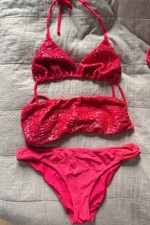 Shiny calzedonia bikini, A set of three, two tops and swimming trunks, size M, c