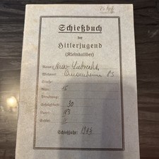 Original Schießbuch Deutsche Jugend für Kleinkaliber 1943