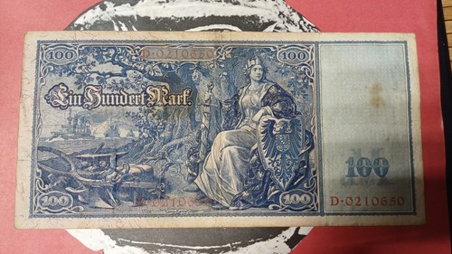 Reichsbanknote 100 mark 1908 - reichsbanknote,