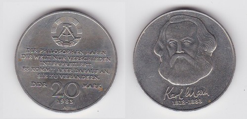 Ddr gedenk münze mark - gedenk, karl