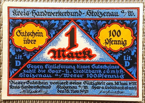 Notgeld mark stolzenau - 1,