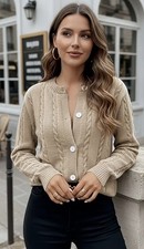 Elegante Strickjacke - beige