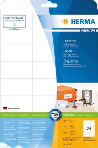 Etiketten premium weiß - premium, a4,