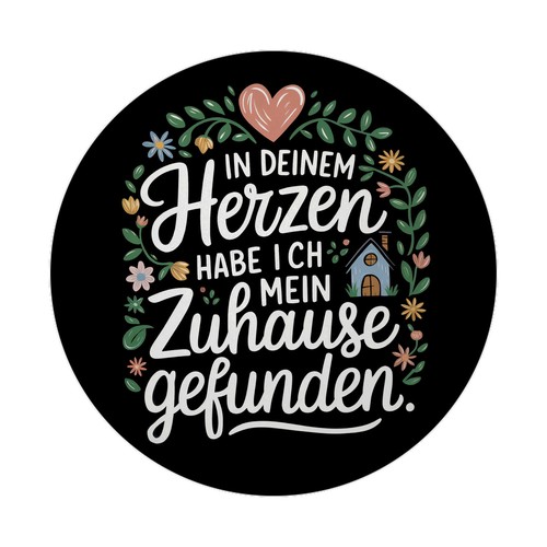 Herz mit blumen zuhause - mit,
