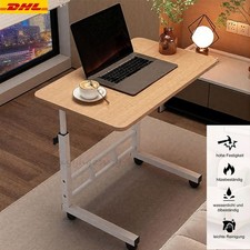 Computertisch mit Rollen Laptoptisch Höhenverstellbar Schreibtisch Beistelltisch