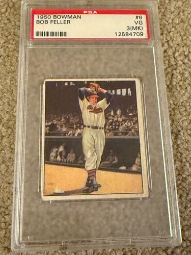 1950 bowman bob feller psa - bob,