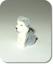 Miniatur Hund, beflockt, NEU