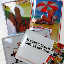 SCHILDERSAMMLUNG Konvolut 4 Blechschilder TOP Billard von Halem Hong Kong PIN UP