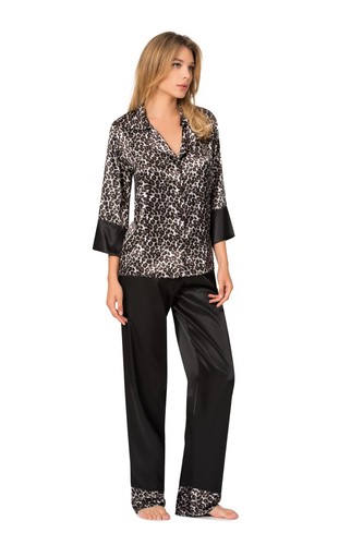 Ladies satin pyjamas piece - ladies,