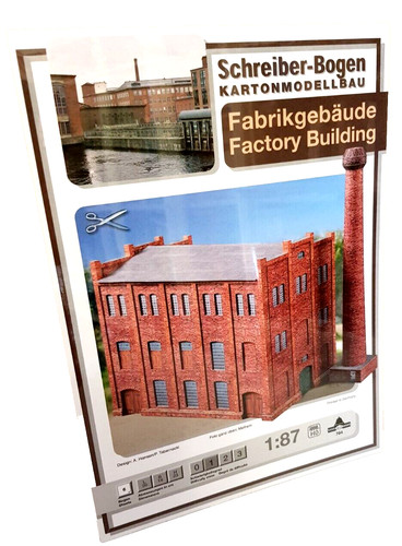 Kartonmodell fabrikgebäude - kartonmodell,