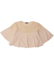 ZARA Damen Crop Häkel Bluse
