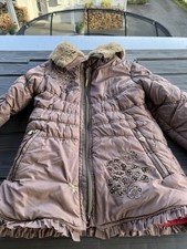 PEZZO Doro Mädchen Jacke BRAUN ROT  Fell warm  Gr 116 cm, 5 J