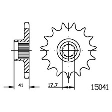 Ritzel 15 Zähne für Adly ATV