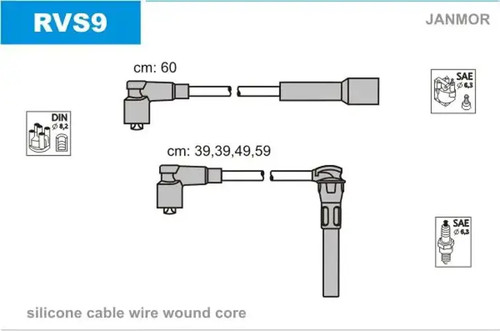 Zündkabel silbergrau rvs9 - silbergrau,
