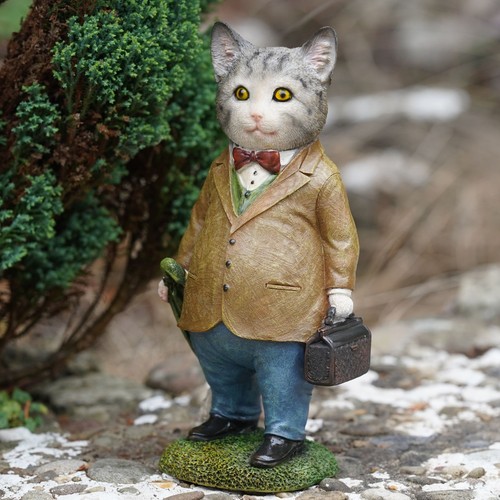 Tabby katze harz - skulptur, |