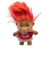 Troll Zaubertroll Zwerg Figur Rote Haare mit Outfit Vintage Mama Knolli
