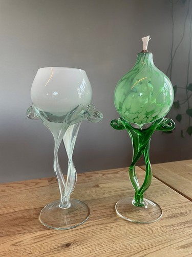 Glas petrolium öllampe - glas, +
