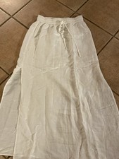 Rock Maxirock S Weiß Leinen