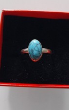 Larimar Ring Silber 925 / 17