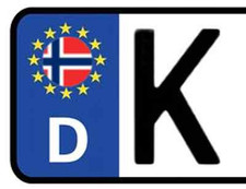 2x Kennzeichen Aufkleber