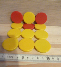 Haft Magnete Büro für Kühlschrank - Pinwand stark - gelb und rot 12 Stück Ø 3,5