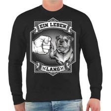 Pullover Sweatshirt Englische Bulldogge Schwarz Größe S M L XL XXL 3XL - 10XL