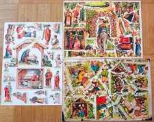 3x Weihnachtskrippe Papier