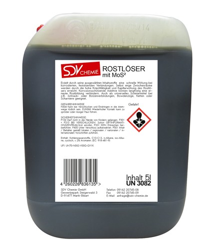 Rostlöser liter mit - 5, mos²