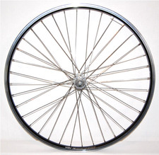 26 Zoll Vorderrad Laufrad Alu Hohlkammerfelge schwarz YAK19
