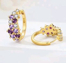 💜🤍Damen Creolen Ohringe