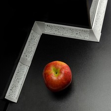 3m ABSCHLUSSLEISTE Winkelleisten Küche Tischplatten Arbeitsplatte 23x23mm NEU