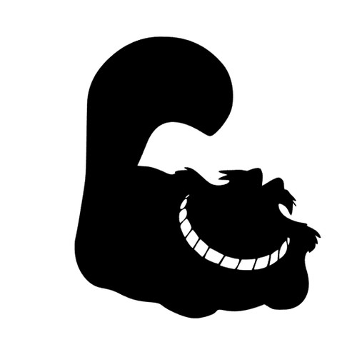 Alice grinsekatze silhouette - alice,