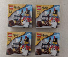 Lego Piraten, Rotröcke, 4xSet 8396, Soldat mit Zubehör, noch OVP