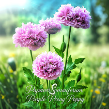 Echter Schlafmohn - Purple Peony Poppy - Papaver Somniferum - 1,5g / 6300 seeds
