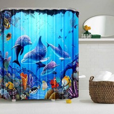 Delphin duschvorhang blau - delphin-duschvorhang,