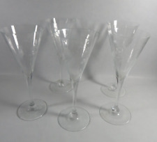 5 hübsche alte Sektgläser Gläser 50/60er Jahre Vintage geschliffen H. ca. 20 cm