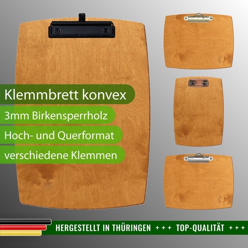 Bütic holz klemmbrett konvex - holz,