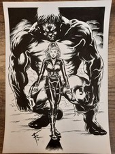 BLACK WIDOW / HULK by Flavio