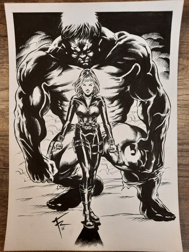 Black widow hulk by - /, flavio