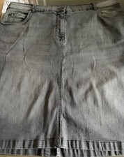 Damen Jeansrock 50 Hell Grau