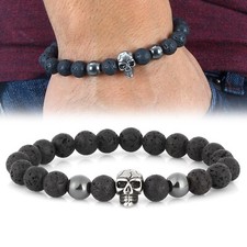 Edelstahl Totenkopf Armband