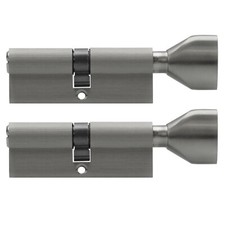 2x Knaufzylinder 90 mm 45/45