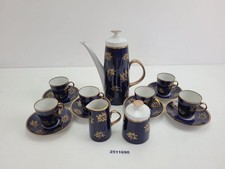 Mokka-Service Fine China Lichte Porzellan Kobaltblau DDR 60er Jahre #2511690