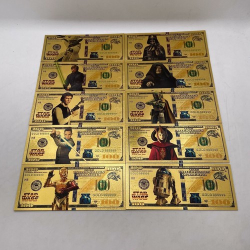 Set star wars goldfolie - 10, er