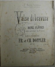 Noten: Valse di bravura pour Deux Flutes par Les Freres Fr. et CH / Valse die