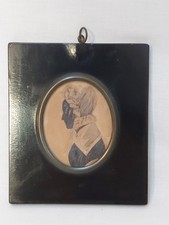 Gerahmte Silhouette Porträt einer Dame aus dem 19. Jahrhundert