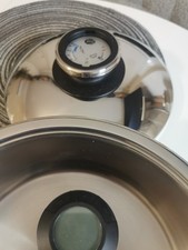 AMC, Premium Topf 24 cm , Tiefe 8 cm 3,5 Liter, Deckel Visiotherm Audiotherm